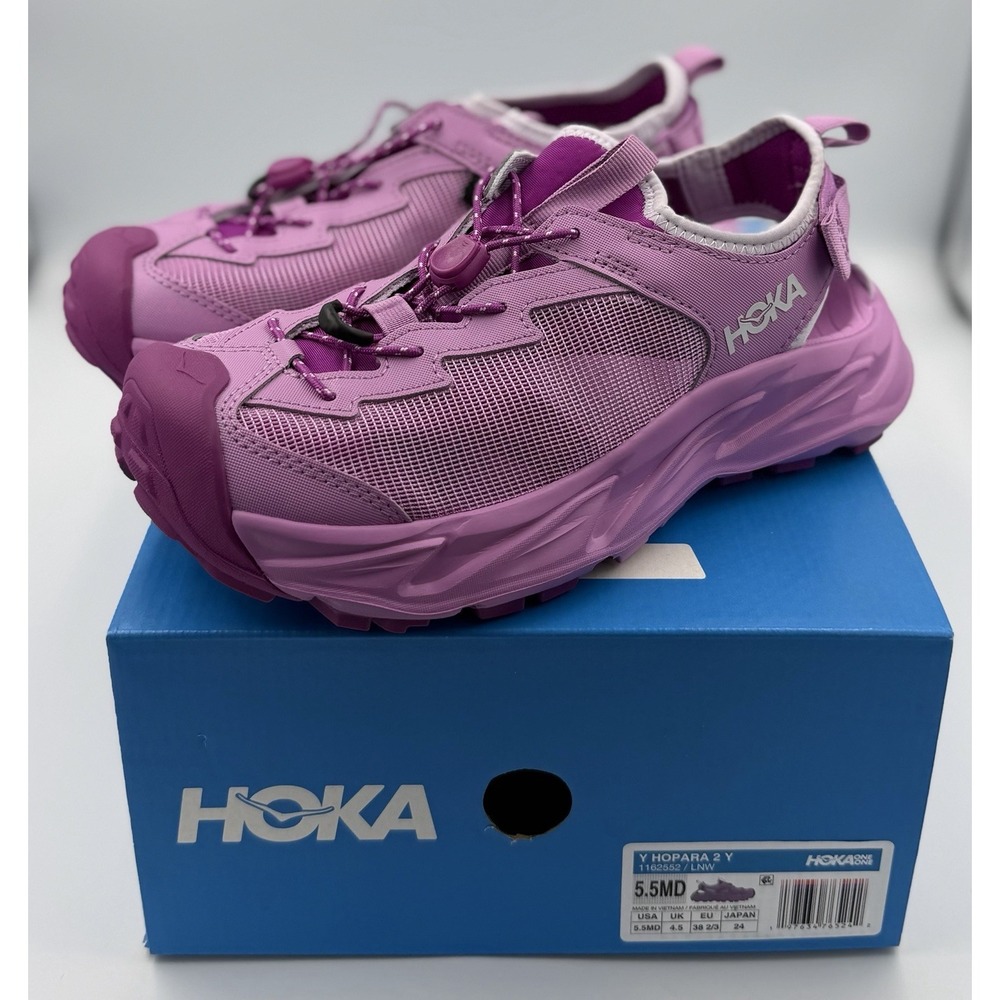 Hoka One Hopara 2 Youth Size 5.5 MD (7 Womens) Sandals Lupine / Wildflower